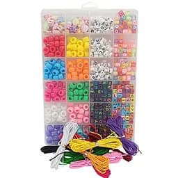 Набор для творчества "Бисер" 1199-80 бусины, резинка, пластиковая коробка