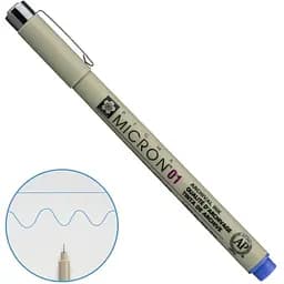 Линер Pigma Micron (0.1) 0.25 мм Синий Sakura