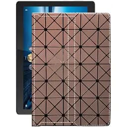 Чохол StatusCASE з екошкіри для планшету Lenovo Tab P10 TB-X705L Коричневий ромб