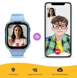 Дитячий смарт годинник D20 з GPS, 4G сім картою, відеодзвінком, 7 іграми, українською мовою, кнопкою SOS та прослуховуванням Фіолетовий - мініатюра 8