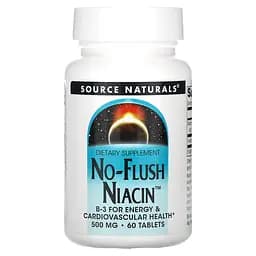 Ниацин Source Naturals No-Flush Niacin 500 мг 60 таблеток