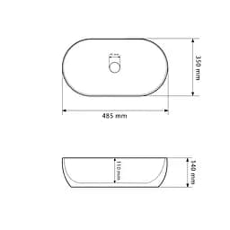 Умивальник VBI Modena S terazzo glossy накладний VBI-012004, Цветной - мініатюра 2