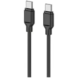 Кабель 2E USB-C - USB-C Glow 60W 1m Black