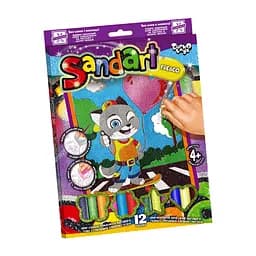 Набор для творчества "SandArt" SA-02-01…10 фреска из песка Кот на скейте