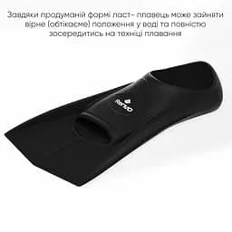 Короткі ласти для тренування в басейні Renvo Frio із закритою п'ятою чорний розмір 30-32 (SF100-01 30-32) - мініатюра 3