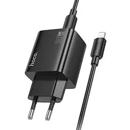 МЗП Hoco N56 Fundador PD30W four-port (2USB-A/2C) + кабель Type-C to Lightning Black - мініатюра 3