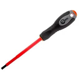 Отвертка диэлектрическая плоская шлицевая Intertool SL6.5 х 150 мм VT-3207