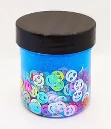 Кристальный слайм Смайл, неоновый голубой, 125 г, Чудисам