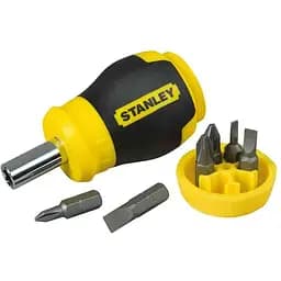 Викрутка Stanley Multibit Stubby бітотримач 1/4", 6 біт, SL, PH, PZ (0-66-357)