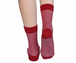 Високі шкарпетки у смужку безшовні якісні 100% ORGANIC cotton JILL ANTONY червоні 38-40 - мініатюра 2