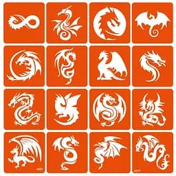 Набор трафаретов для био-папы Dragons dragons-16