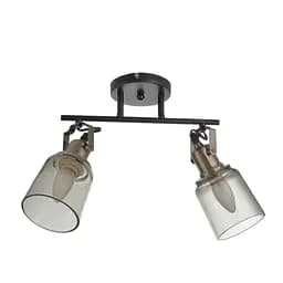 Светильник Brille спот потолочный накладной техно LK-687C/2 E27 AB/BK