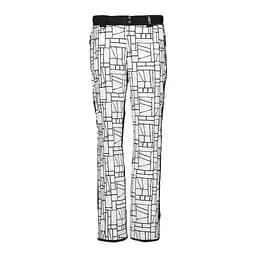 Штани CMP Womens' Clima Protect Stretch Ski Trousers with Geometric Print L White/Black (1097-31W0046-15ZH 42)