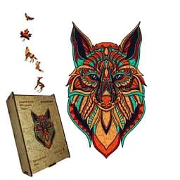 Пазл деревянный Загадочный Лис, А3, Деревянная коробка 200 элементов