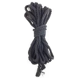 Бавовняна мотузка BDSM 8 метрів, 6 мм, колір чорний