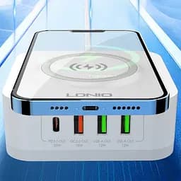 Бездротовий зарядний пристрій Ldnio AW004 3 USB/ Type-C QC PD 32W білий - мініатюра 2