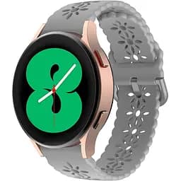 Браслет Flower для Samsung Galaxy Watch 6 Classic 43mm 6 Classic 47mm - сірий ширина кріплення 20мм силікон Watchbands (W31-1WB17359013)