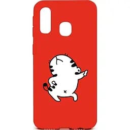 Чехол-накладка Toto Cartoon Soft Silicone TPU Case Samsung Galaxy A40 Cat Red