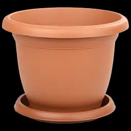 Горшок для цветов Serinova с поддоном Villa, 14 л, терракотовый (VS08/V508TERRA COTTA)