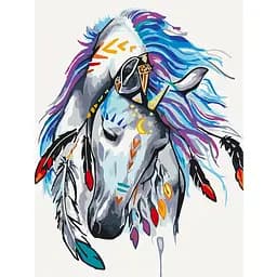 Набір для розпису ArtCraft Загадковий кінь за номерами 30х40 см (11665-NN)