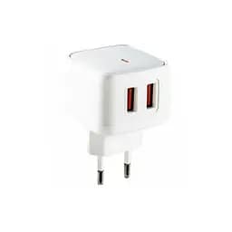 Сетевое зарядное устройство XO L61 12W 2USB port 2.4A charger with Lightning cable Белый