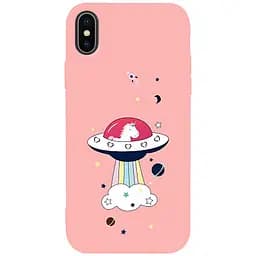 Чохол-накладка Toto Matt TPU 2 mm Print Case Apple iPhone X/XS #17 Ufo Pink