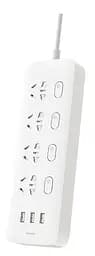 Мережевий фільтр-подовжувач MiJia Power Strip 4 розетки + 3 USB-port 2m MJSWSKCXB-01QM NRB4023CN White