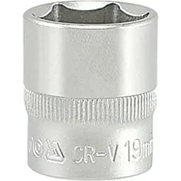 Головка торцева 6-гранна Yato квадрат 3/8" М= 19 мм L= 30 мм (YT-3814)