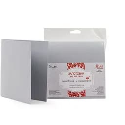 Набор листовочных заготовок 5 шт 15.5×15.5 см №12 светло-серый 220г/м² Rosa Talent