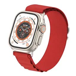 Ремінець для Apple Watch 42 (Series 11-10)/41/40/38, червоний, Alpine Loop Alpina Band, тканинний поліестеровий ремінець для смарт-годин, дихаючий, для активного відпочинку та спорту, ArmorStandart (ARM81046) - мініатюра 4