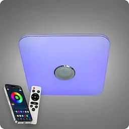 Люстра светодиодная 517 Dlight RGB с пультом и колонкой 80Вт Белый (02149)