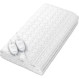 Електропростирадло Beurer 150х140 см 2х60 Вт 3 режими для двох осіб фліс білий