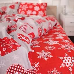 Підковдра MirSon Бязь 17-0656 Gingerbread 220 x 240 см червона (2200009611049) - мініатюра 2