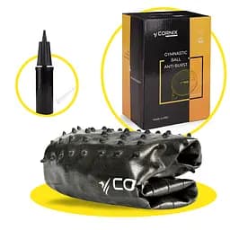 М'яч для фітнесу (фітбол) Cornix 55 см напівмасажний Anti-Burst Black XR-0458 - мініатюра 3
