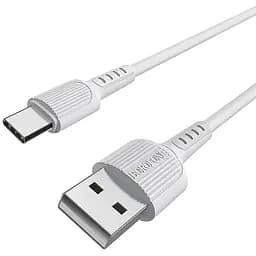 Кабель Borofone BX16 USB to Type-C 2A 1 м PVC TPE connectors белый