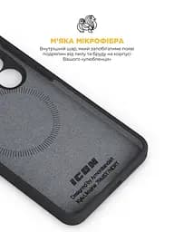 Силиконовый чехол с MagSafe для Samsung Galaxy S26 5G, ICON2 MagCase, черный, противоударный, панель с мягкой подкладкой, защита всего корпуса, поддержка беспроводной зарядки, совместим с защитными стеклами и пленками, ArmorStandart (ARM88788) - мініатюра 7