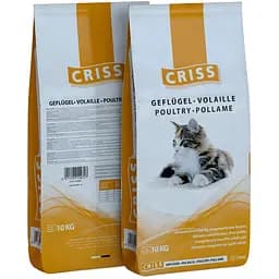 Сухий корм для дорослих і літніх котів Criss домашня птиця 10 кг