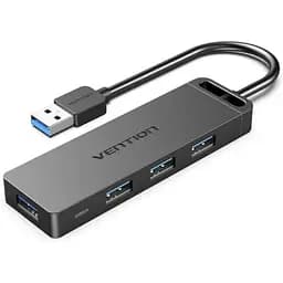 Usb-хаб Vention 4-Port Usb 3.0 Hub With Power Supply 0. 15M черный (CHLBB)