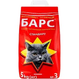 Наповнювач для котячих туалетів Барс № 3 бентонітовий стандарт з ароматом лаванди червоний 5 кг