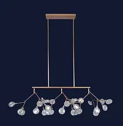 Люстра стельова LED Levistella 918LP264-27 RS+CL, 27 плафонів, рожеве золото, сучасний стиль для дому - мініатюра 2
