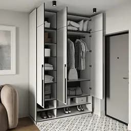 Шафа розпашна Moreli Ramo FR-0006 на три двері з полицями штангою та антресоллю 1484х570х2500 мм Венге Темний - мініатюра 2