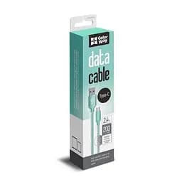 Кабель USB AM - Type-C, 2 м, світло-зелений, ColorWay, 2.4A (CW-CBUC008-MT)