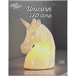 Керамічна світлодіодна настільна лампа Unicorn Head Bust Біла