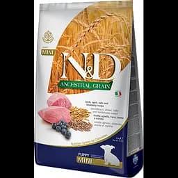 Сухий корм для цуценят малих порід Farmina N&D Low Grain Dog Lamb&Blueberry Puppy Mini, ягня та чорниця, 800 г - мініатюра 3
