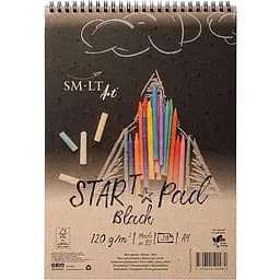 Альбом для рисунку на спіралі SM-LT Art STAR T А4 120г/м2 20л чорний папір