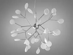 Высококачественная, красивая люстра подвесная "Светлячок", 36 ламп, хром сатин