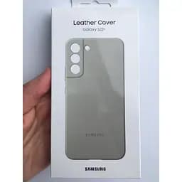 Оригінальний шкіряний чохол Leather Cover для Samsung Galaxy S22 Plus EF-VS906LJEGRU S906 Light Gray - мініатюра 5