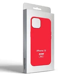 Силиконовый чехол для Apple iPhone 13, ICON2 Case, красный, противоударный, панель, защита всего корпуса, матовая поверхность Soft Touch, выступает над дисплеем, совместим с защитными стеклами и пленками, с микрофиброй, ArmorStandart (ARM60483) - мініатюра 9