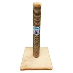 Дряпка Пухнастики стовпчик на підставці бежева (С-3)