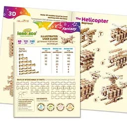 Дерев'яний конструктор "Фантазія" Igroteco 900057, 60 деталей - мініатюра 4